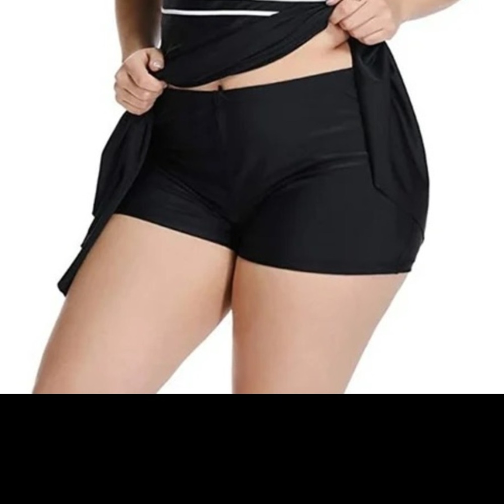 Womens Two Piece Tummy Control Swimdress Plus Size Skirtini CoverUp Swimsuit 2XL - Picture 3 of 3